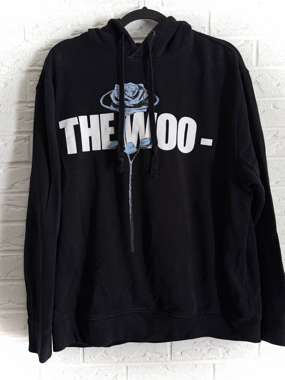 Vlone x Pop Smoke The Woo Black Hoodie Sweatshirt Size Large